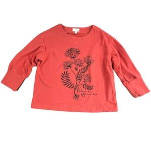 Anthropologie the Korner Red Graphic Sweatshirt XS